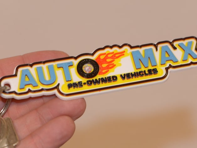 Full color "Auto Max" Keychain
