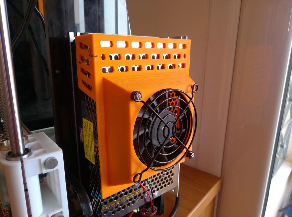 Power supply fan mount
