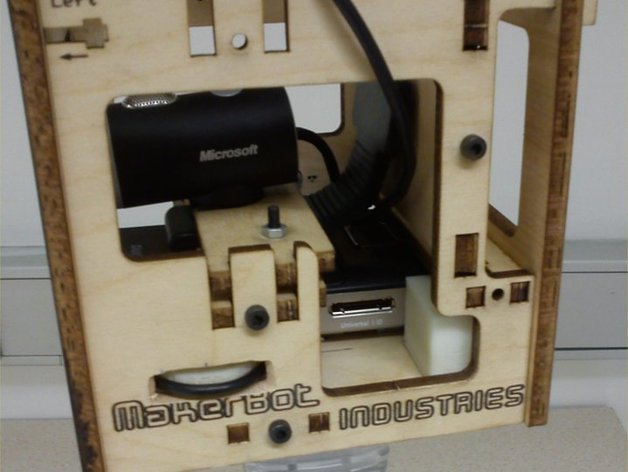 Optoma PK201 with Makerbot Cyclops 3D Scanner Chassis