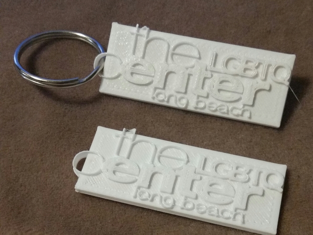 The LGBTQ Center Long Beach keychain charm
