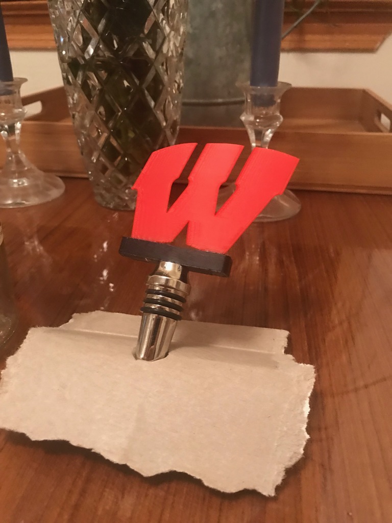 University of Wisconsin Badgers Logo Wine Stopper