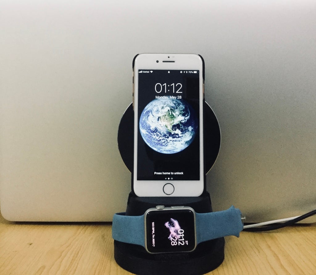 Wire / Wireless charging dock for iPhone and Apple Watch