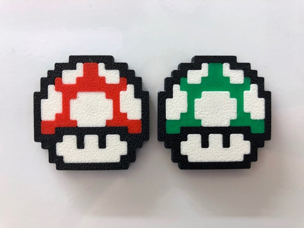 Super Mario 8-Bit Mushroom Magnet/Keychain