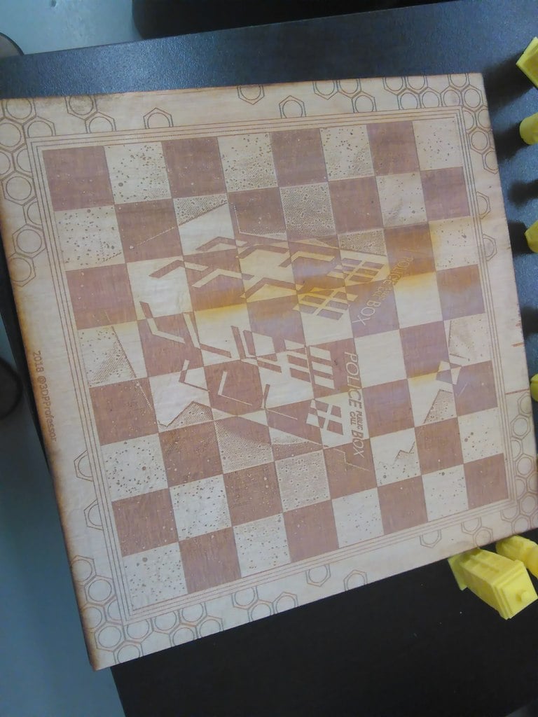 Doctor Who Laser Cut Chess Board