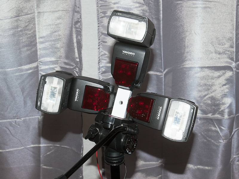 Triple Camera Flash Holder