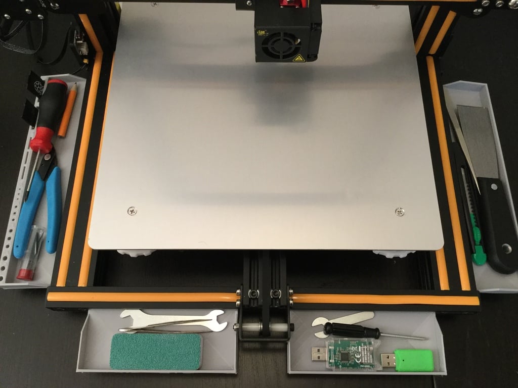 Modular Tool Tray System for Creality CR-10 3D Printer
