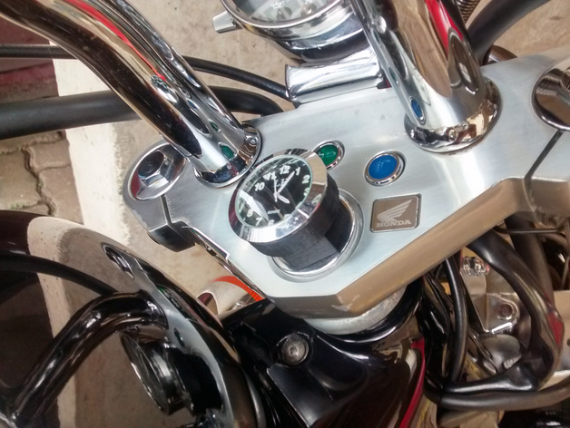 Clock holder/adapter for Honda Shadow VT600