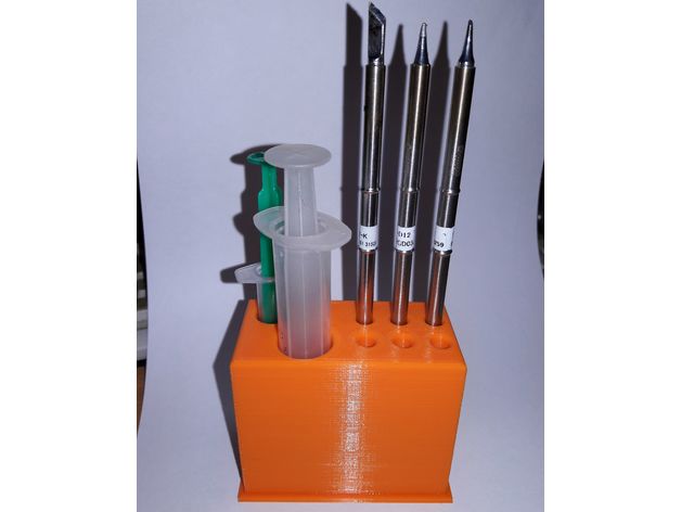 T12 soldering iron tips stand with flux syringe place