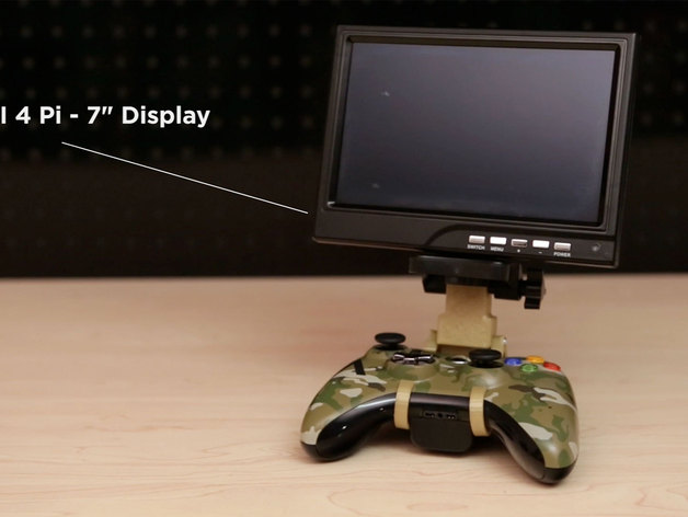 3D Printed Pi Monitor Game Controller Mount