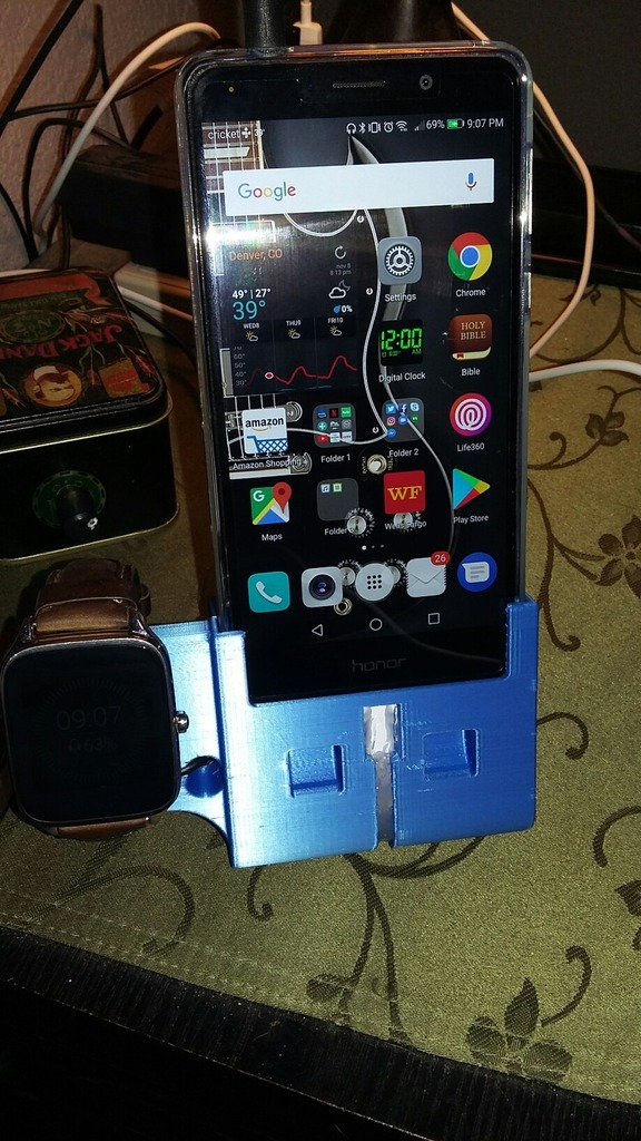Huawei Honor 6X and Asus Zenwatch2 Charging Stand