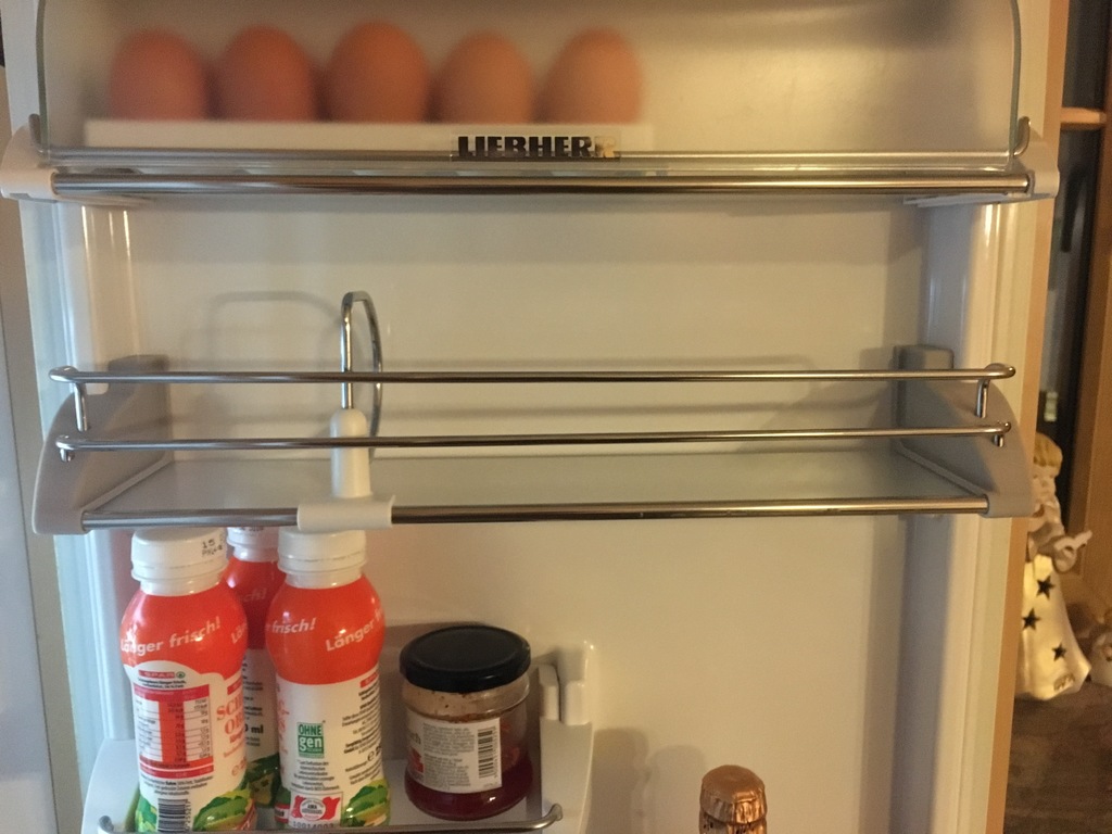 Liebherr fridge door shelf mounting bracket