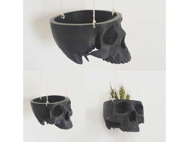 Skull Bowl Remix Into Skull Hanging Planter Pot