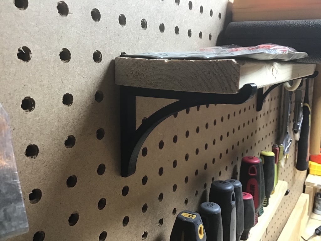 Pegboard small shelf bracket