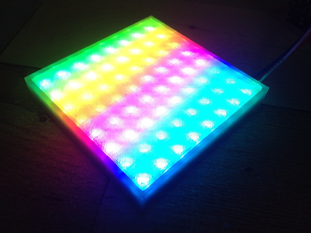 NeoPixel 8x8 Digital RGB LED Matrix cover with bottom case