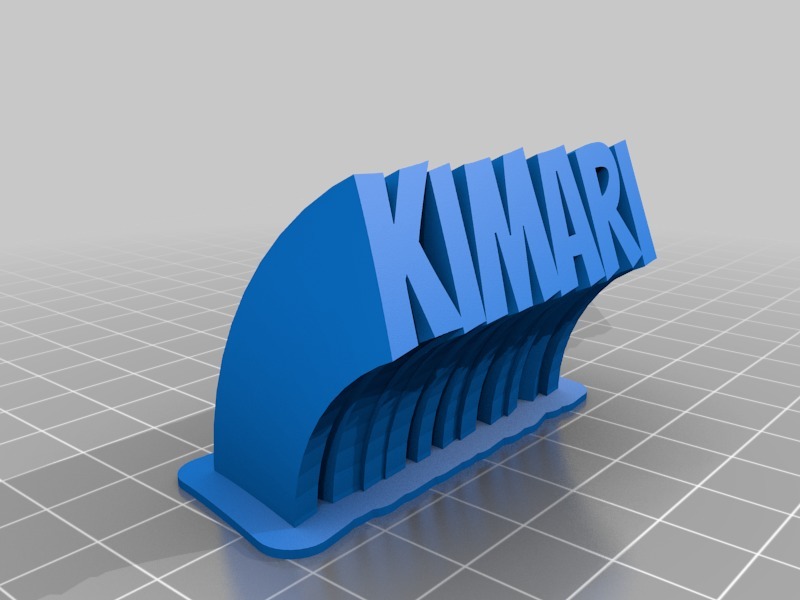 My Customized Sweeping 2-line name plate Kimari