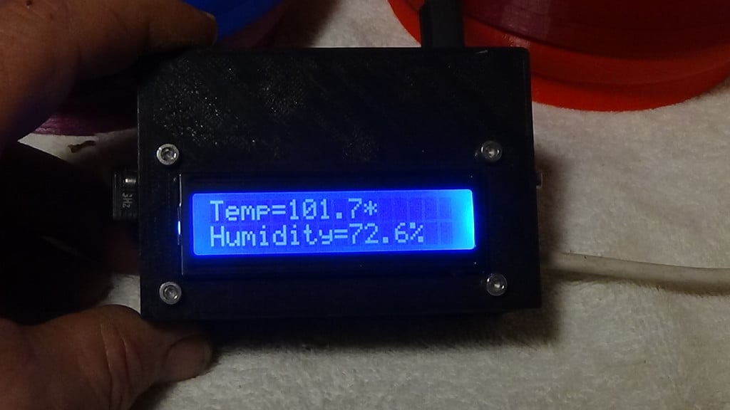 Pi 3 Data Logger Case With 1602 LCD Lid