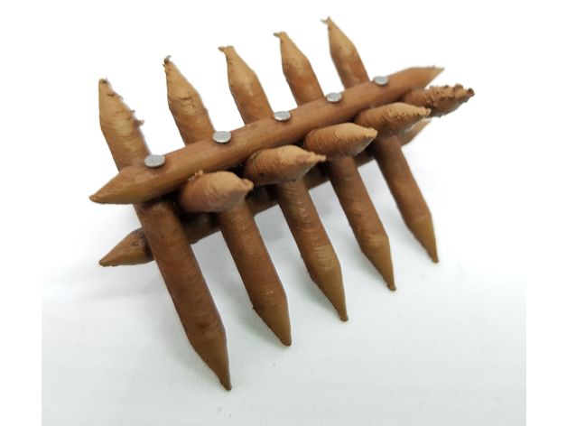 Image of Wooden spike barricade for 28mm tabletop