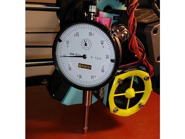 Lulzbot TAZ no tool dial gauge mount