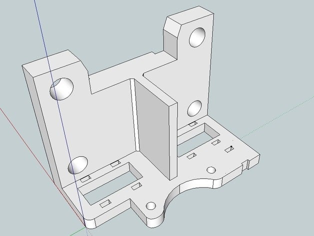 Printrbot Base, with extra supporting lip & stopswitch support