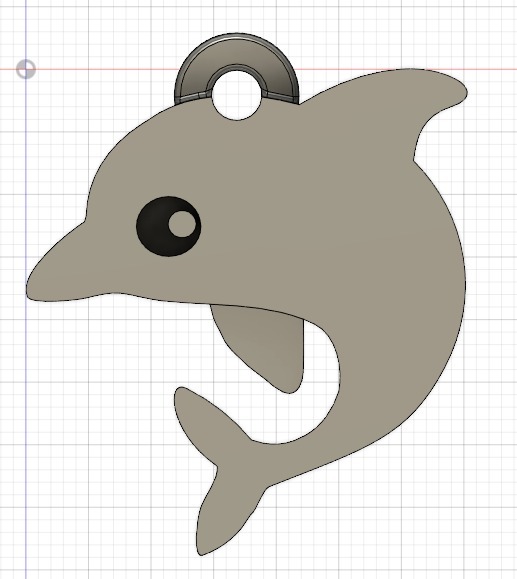 Emoji Dolphin Keychain