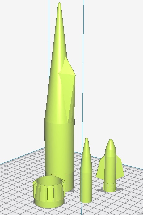 Estes Interceptor K-50 rocket plastic parts