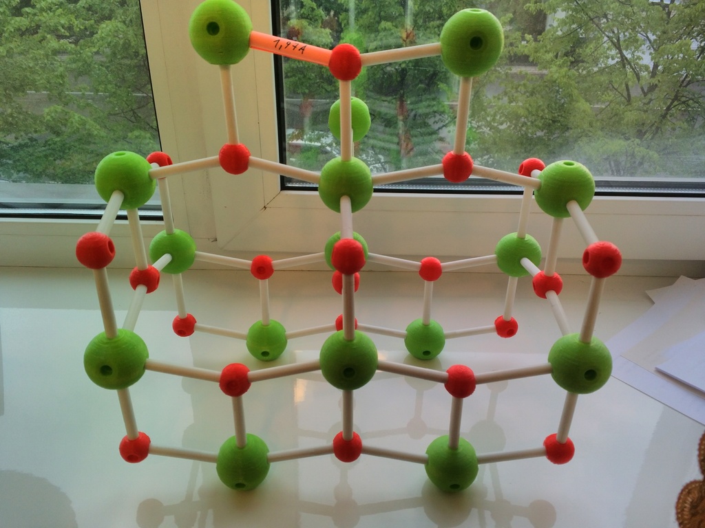 TiO2 (anatase) Ball and stick model