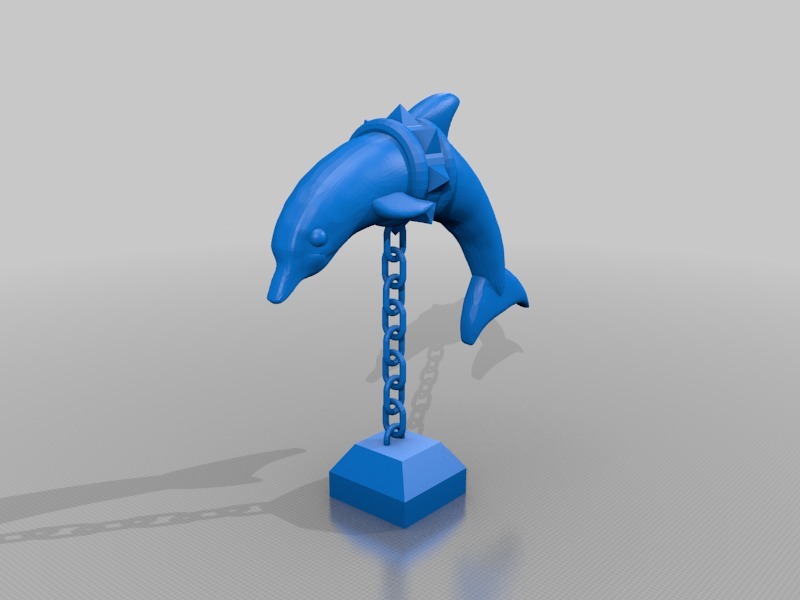 dolphin in chains for aquarium