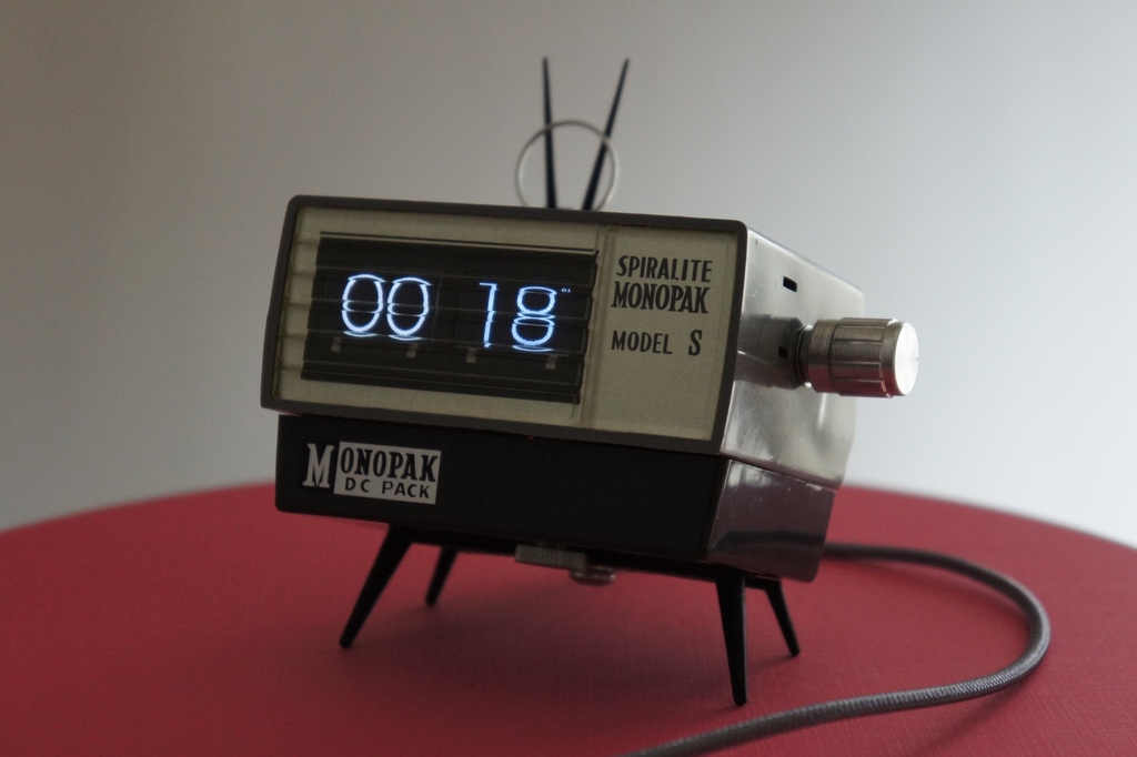 Mid-century-modern Arduino clock parts
