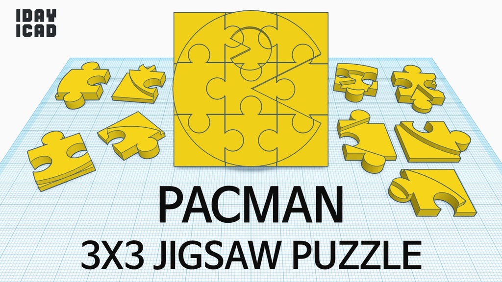 [1DAY_1CAD] 3X3 JIGSAW PUZZLE PACMAN