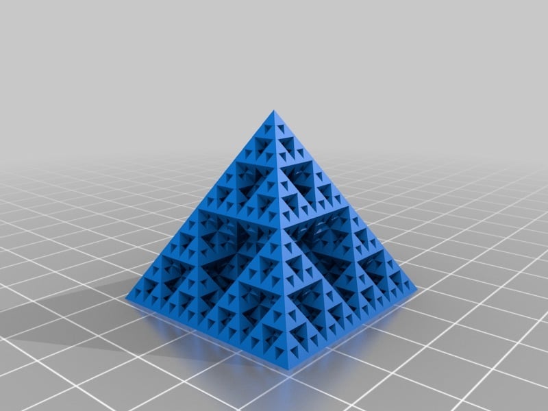 My Customized spiral vase Sierpinski pyramid (Openscad)