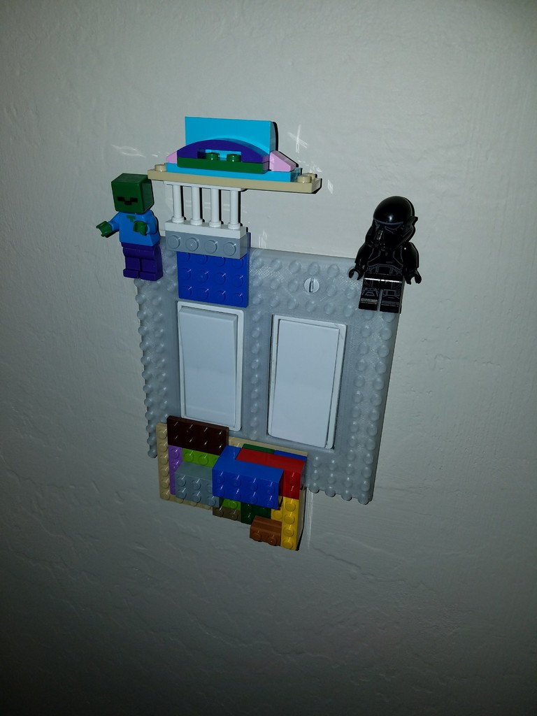 Light Switch Cover for toy construction bricks