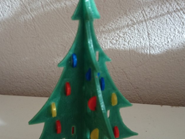 Christmas tree with balls and star (fits on small printers)