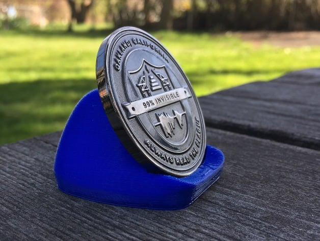 99% Invisible Challenge Coin Display Stand