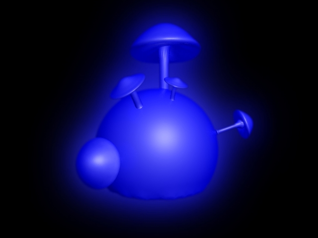 Mushroom Sphere - print with glow in the dark UV Filament