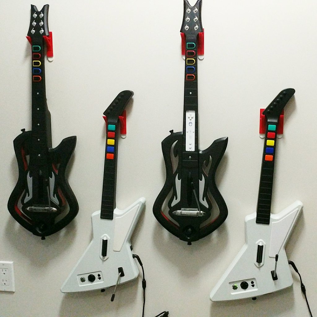 Guitar Hero Rock Band wall mount hangers
