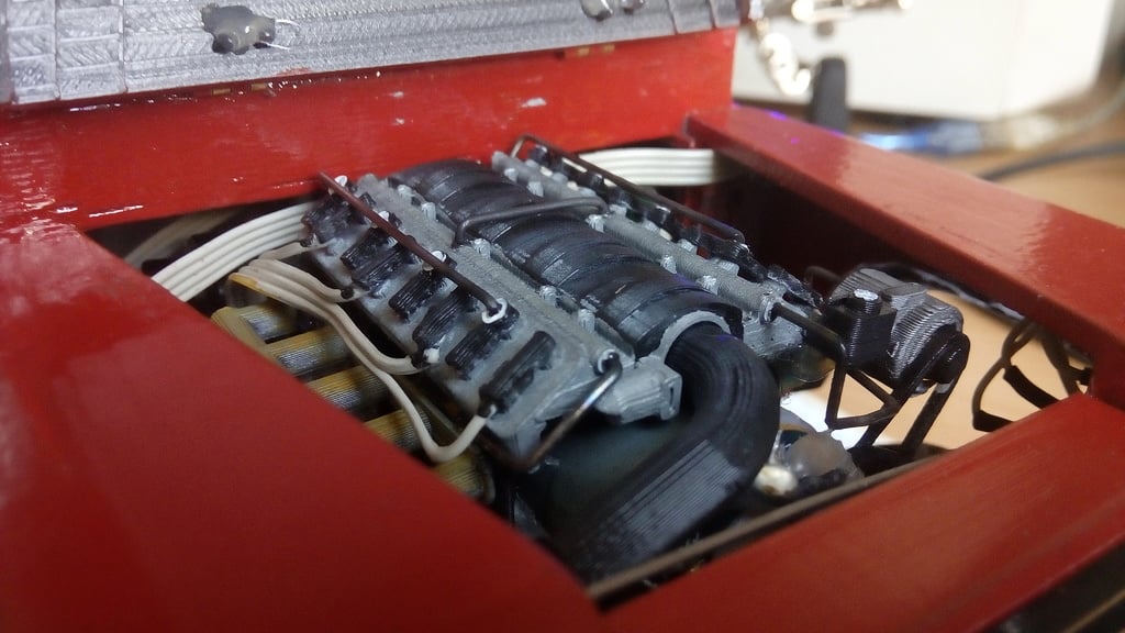 V8 engine model