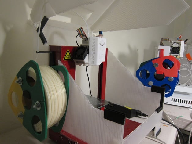 Reusable spool for filament and its holder for UP! PLUS2