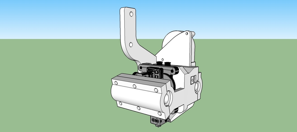 CubePro carriage for the E3D Titan Aqua liquid cooled extruder with 50mm blower and a BLtouch mount