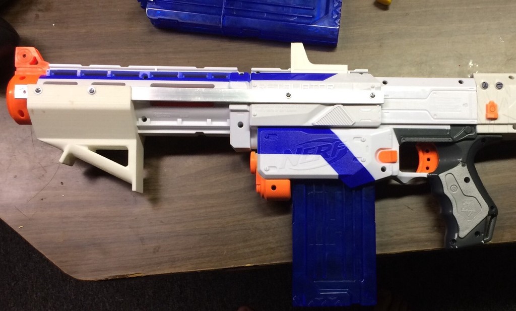 Angled Fore grip/pump grip for the Nerf Retaliator  