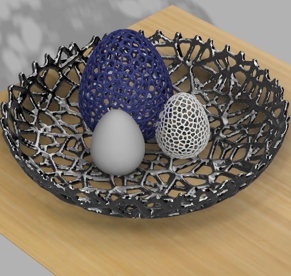 Voronoi Easter egg nest