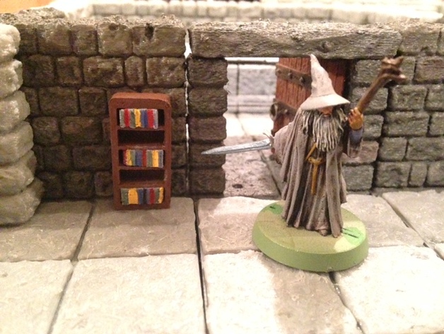 RPG Book Case with Books
