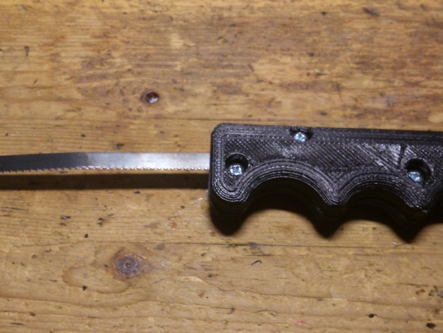 Hacksaw handle for small hobby 6mm saw blade
