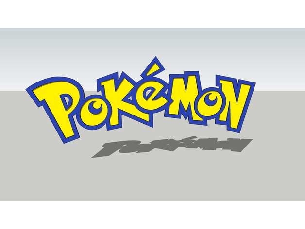 Pokemon Logo 3d By Hanx Thingiverse