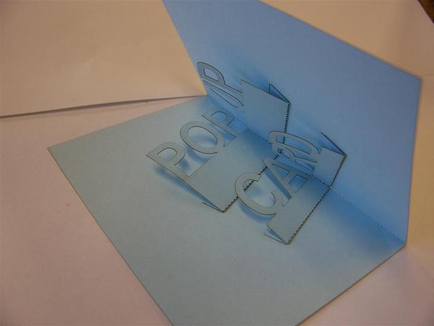 Pop up words card in dxf