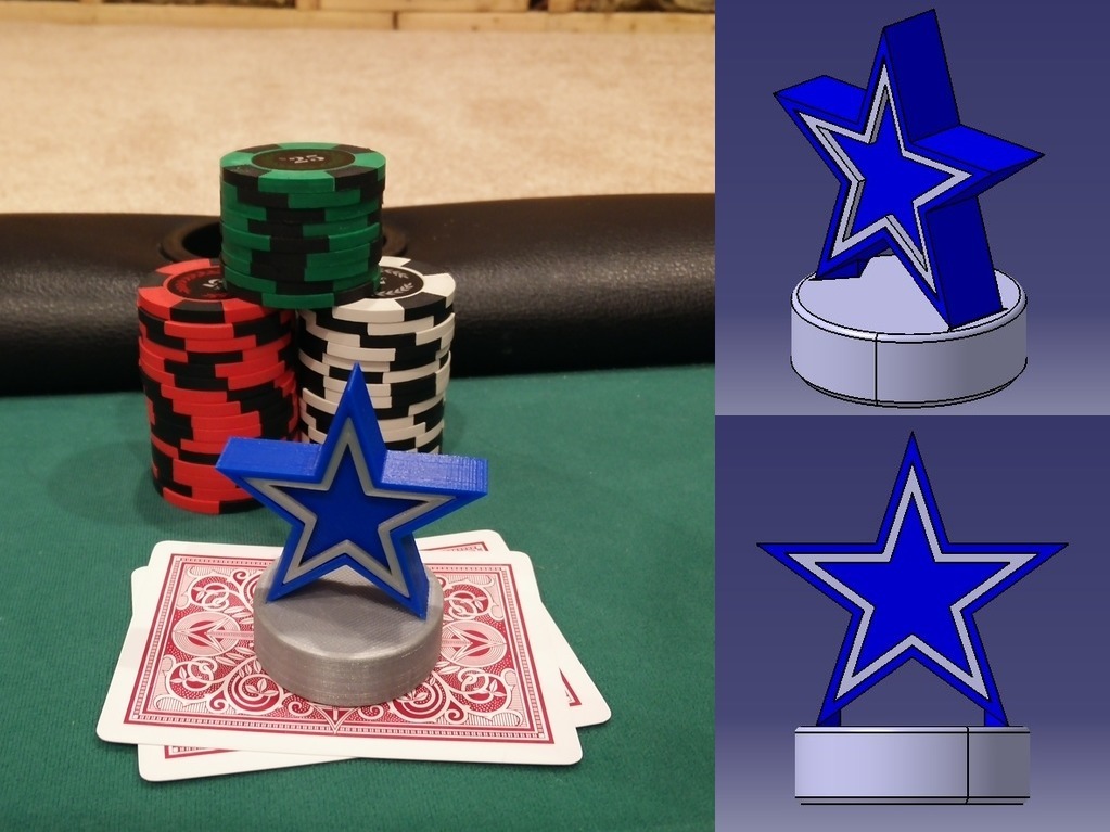 Dallas Cowboys Poker Card Capper