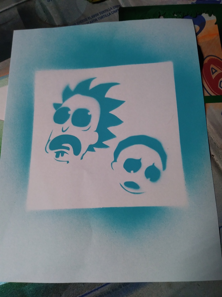 Rick & Morty Stencil