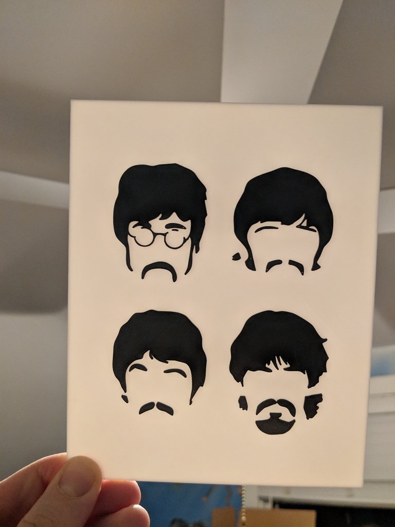 Multicolor Beatles print for single extruder printers