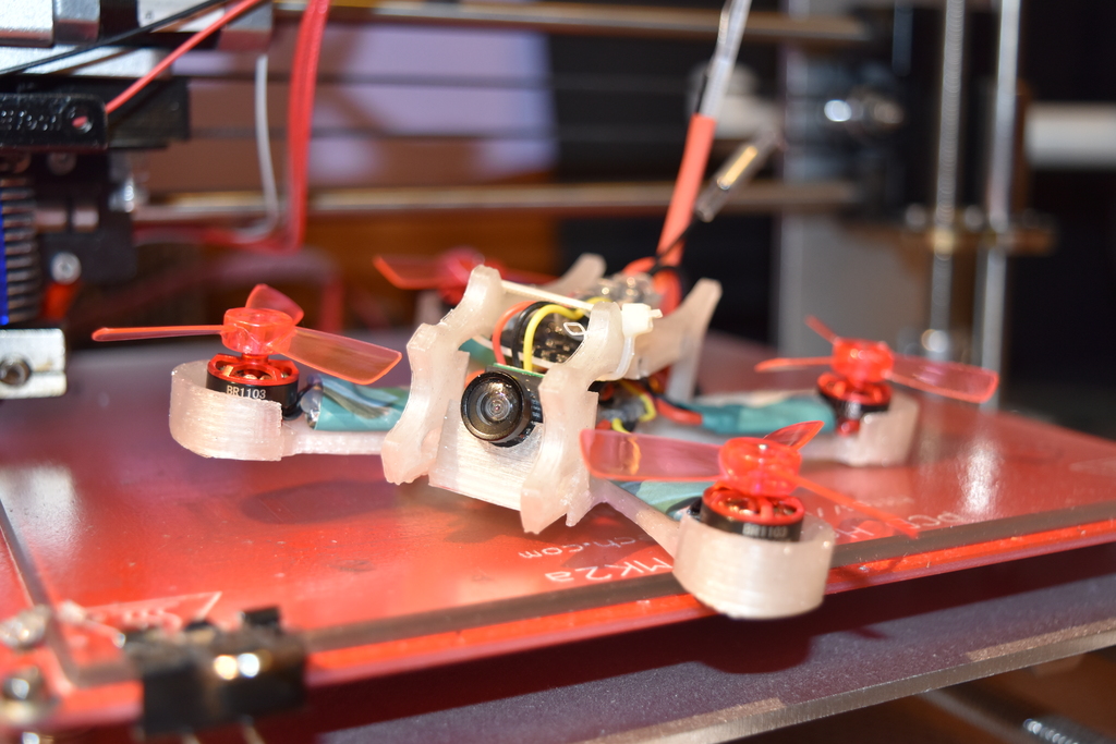 3d printed micro fpv brushless quadcopter for 1103 or 0806 motors