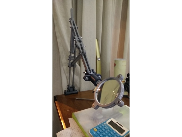 Extendable Arm + Magnifying Glass Holder