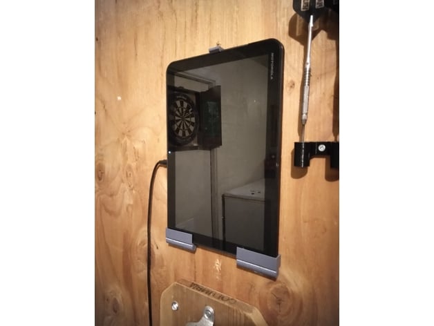 Hinged tablet or phablet wall mount